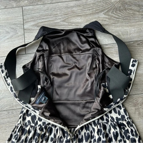 French Connection Leopard Print Racerback  Cocktail Dress - Picture 11 of 13